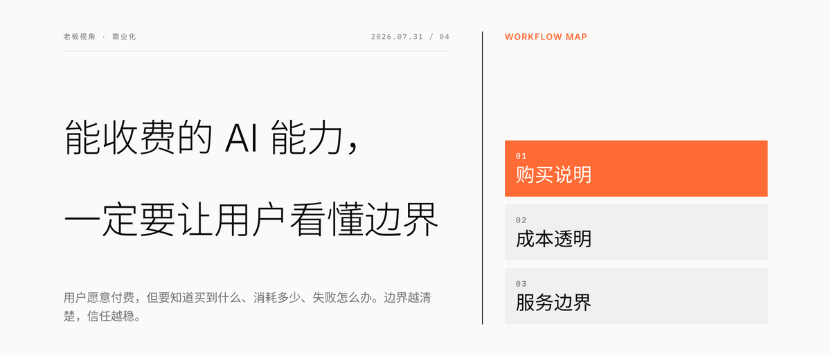 能收费的 AI 能力，一定要让用户看懂边界