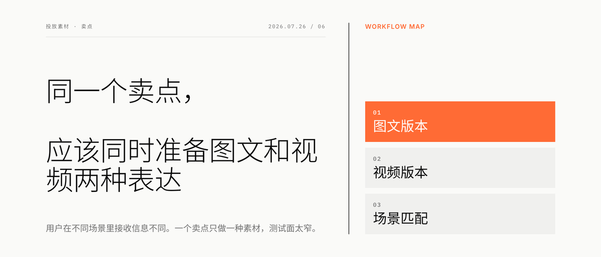 同一个卖点，应该同时准备图文和视频两种表达